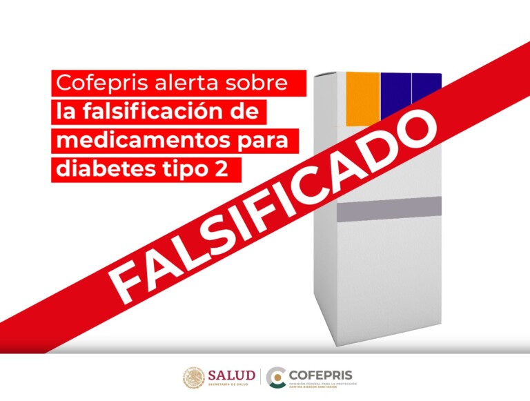 Cofepris alerta por falsificación de medicamentos para diabetes tipo 2