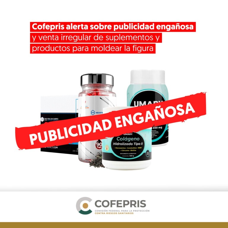 Alerta Cofepris por publicidad engañosa y venta irregular de productos para moldear la figura